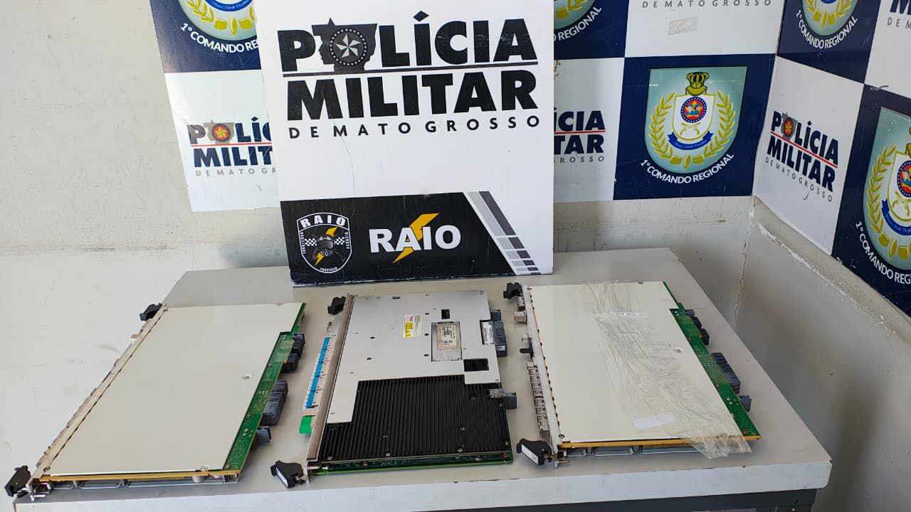 Furto de placas eletrônicas avaliadas em quase R$ 300 mil é descoberto em Cuiabá