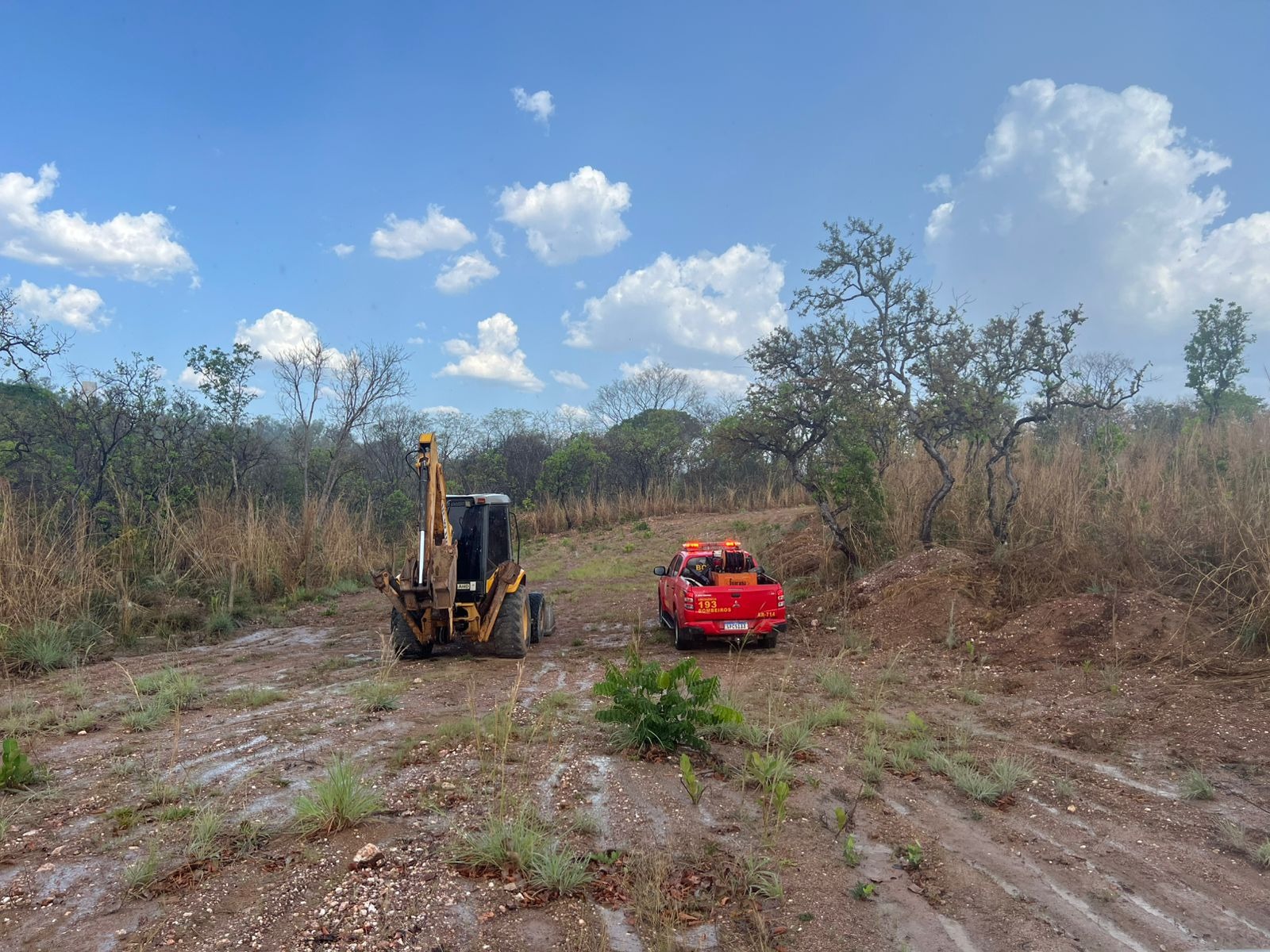 Ação integrada entre Prefeitura de Cuiabá, Defesa Civil e Corpo de Bombeiros evitou que incêndio se espalhasse próximo ao Parque Mãe Bonifácia e ao HMC.